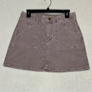American Eagle Corduroy Mini Skirt Super Stretch Lavender Light Purple Size 4